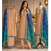 Royal Beige Fancy Silk Unstitched Suit with Ombre Blue Jacquard Fancy Dupatta Royal Beige Fancy Silk Unstitched Suit with Ombre Blue Jacquard Fancy Dupatta