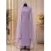 Elegant Lavender Soft Crunchy Crush Unstitched Suit with Vertical Sequin Embroidery & Fancy Crush Dupatta