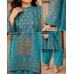 Royal Turquoise Blue Maslin Unstitched Suit with Traditional Ajrakh & Floral Digital Prints Royal Turquoise Blue Maslin Unstitched Suit with Traditional Ajrakh & Floral Digital Prints