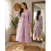 Lavender Floral Embroidered Premium Cotton Anarkali Frock Set Lavender Floral Embroidered Premium Cotton Anarkali Frock Set
