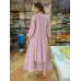 Lavender Floral Embroidered Premium Cotton Anarkali Frock Set Lavender Floral Embroidered Premium Cotton Anarkali Frock Set