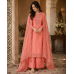 Luxury Peach Coral Tissue Shimmer Unstitched Suit with Intricate Embroidered Neck & Fancy Shimmer Dupatta Luxury Peach Coral Tissue Shimmer Unstitched Suit with Intricate Embroidered Neck & Fancy Shimmer Dupatta