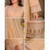 Pastel Peach Georgette Unstitched Boutique Suit Set with Shimmering Mirror-Style Work and Designer Dupatta