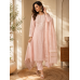 Pastel Blush Pink Mal Cotton Lakhnavi Chikankari Unstitched Boutique Suit Set Pastel Blush Pink Mal Cotton Lakhnavi Chikankari Unstitched Boutique Suit Set