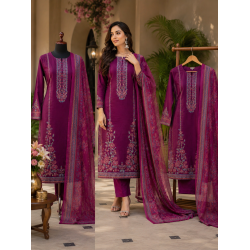 Veeran Fashions Deep Wine Modal Cotton Unstitched Suit and Printed Shiffon Dupatta Veeran Fashions Deep Wine Modal Cotton Unstitched Suit and Printed Shiffon Dupatta