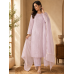 Pastel Pink Mal Cotton Lakhnavi Chikankari Unstitched Boutique Suit Set Pastel Pink Mal Cotton Lakhnavi Chikankari Unstitched Boutique Suit Set