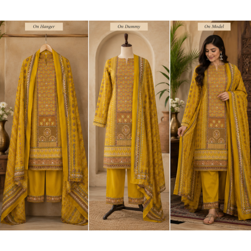 Royal Mustard Maslin Unstitched Suit with Fancy Digital Printed Maslin Dupatta Royal Mustard Maslin Unstitched Suit with Fancy Digital Printed Maslin Dupatta