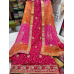 Veeran Fashions Magenta & Orange Ombre Chinon Heavy Embroidered Suit Veeran Fashions Magenta & Orange Ombre Chinon Heavy Embroidered Suit