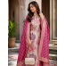 Pink Floral Shimmer Boutique Unstitched Suit with Banarasi Dupatta Pink Floral Shimmer Boutique Unstitched Suit with Banarasi Dupatta