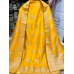 Mustard Yellow Banarasi Silk Unstitched Suit Set with Upada Silk Bottom Mustard Yellow Banarasi Silk Unstitched Suit Set with Upada Silk Bottom