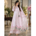 Veeran Fashions Pastel Pink Shimmer Unstitched Suit with Floral Embroidered Border and Organza Dupatta Veeran Fashions Pastel Pink Shimmer Unstitched Suit with Floral Embroidered Border and Organza Dupatta