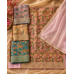 Veeran Fashions Pastel Pink Dola Jacquard Unstitched Boutique Suit Set