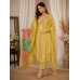 Veeran Fashions Premium Eri Silk Unstitched Suit with Hand-Embroidered Neckline and Upada Silk Bottom