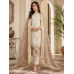 Veeran Fashions Beige Designer Boutique Unstitched Suit Set Veeran Fashions Beige Designer Boutique Unstitched Suit Set