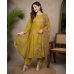 Veeran Fashions Elegant Mustard Floral Embroidered Barbari Silk unstitched Suit Set Veeran Fashions Elegant Mustard Floral Embroidered Barbari Silk unstitched Suit Set