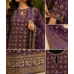 Regal Purple Chenon Unstitched Boutique Suit with Opada Silk Bottom
