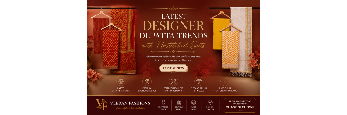 Latest Designer Dupatta Trends with Unstitched Suits Latest Designer Dupatta Trends with Unstitched Suits