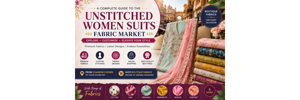 Unstitched Women Suits Fabric Market – A Complete Guide for Fashion Lovers Unstitched Women Suits Fabric Market – A Complete Guide for Fashion Lovers