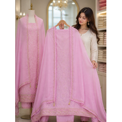 Veeran Fashions Premium Pink Crepe Unstitched Boutique Fabric Suit Veeran Fashions Premium Pink Crepe Unstitched Boutique Fabric Suit