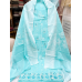 Sky Blue Swirl Floral Unstitched Boutique Cotton Suit Set Sky Blue Swirl Floral Unstitched Boutique Cotton Suit Set