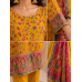 Mustard Floral Position Print Dola Silk Boutique Unstitched Suit Mustard Floral Position Print Dola Silk Boutique Unstitched Suit