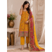 Mustard Floral Position Print Dola Silk Boutique Unstitched Suit Mustard Floral Position Print Dola Silk Boutique Unstitched Suit