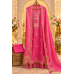 Rani Pink Shimmer Embroidered Unstitched Suit with Gotta Patti Work