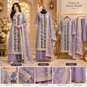 Lavender Floral Elegance Crape Unstitched Suit with Pure Chiffon Dupatta Lavender Floral Elegance Crape Unstitched Suit with Pure Chiffon Dupatta
