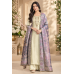 Ivory Blush Shimmer Unstitched Suit with Banarsi Dupatta Ivory Blush Shimmer Unstitched Suit with Banarsi Dupatta