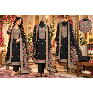 Black Kalamkari Unstitched Designer Suit Fabric with Matching Kalamkari Dupatta Black Kalamkari Unstitched Designer Suit Fabric with Matching Kalamkari Dupatta