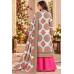 Ivory Pink & Turquoise Designer Crape Unstitched Suit with Chinon Dupatta Ivory Pink & Turquoise Designer Crape Unstitched Suit with Chinon Dupatta