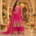 Royal Rani Pink Embroidered Stitched Short Anarkali Suit with Sharara Royal Rani Pink Embroidered Stitched Short Anarkali Suit with Sharara