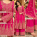 Royal Rani Pink Embroidered Stitched Short Anarkali Suit with Sharara Royal Rani Pink Embroidered Stitched Short Anarkali Suit with Sharara