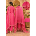 Rani Pink Shimmer Embroidered Unstitched Suit with Gotta Patti Work