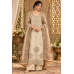 Ivory Gold Jakhat Silk Unstitched Suit with Heritage Printed Dupatta