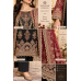 Royal Black Crape Unstitched Suit with Maroon Crape Dupatta Royal Black Crape Unstitched Suit with Maroon Crape Dupatta