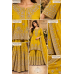 Mustard Gold Chenon Embroidered Sharara Suit Set Mustard Gold Chenon Embroidered Sharara Suit Set