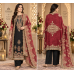 Royal Black Crape Unstitched Suit with Maroon Crape Dupatta Royal Black Crape Unstitched Suit with Maroon Crape Dupatta