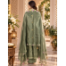 Olive Aura Shimmer Jakhat Gotta Patti Unstitched Suit Set Olive Aura Shimmer Jakhat Gotta Patti Unstitched Suit Set