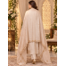Champagne Pearl Self Jacquard Cutdana Unstitched Suit Set