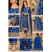 Royal Sapphire Banarsi Dola Silk Embroidered Unstitched Suit Set