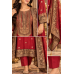 Royal Crimson Kalamkaari Heritage Unstitched Suit
