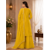 Mustard Gold Organza Embroidered Stitched Kameez Palazzo Set Mustard Gold Organza Embroidered Stitched Kameez Palazzo Set