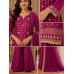 Royal Magenta Banarsi Silk Gotta Work Stitched Palazzo Suit Royal Magenta Banarsi Silk Gotta Work Stitched Palazzo Suit