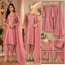 Rose Blush Organza Tissue Embroidered Stitched Kameez Pant Suit Rose Blush Organza Tissue Embroidered Stitched Kameez Pant Suit