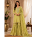 Pista Lime Shimmer Organza Sharara Suit Pista Lime Shimmer Organza Sharara Suit