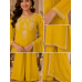 Mustard Gold Organza Embroidered Stitched Kameez Palazzo Set Mustard Gold Organza Embroidered Stitched Kameez Palazzo Set