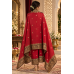 Royal Crimson Kalamkaari Heritage Unstitched Suit