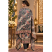 Royal Charcoal Paisley Embroidered Crape Unstitched Suit Set