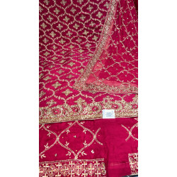 Majestic Magenta Zari Jaal Suit Set
